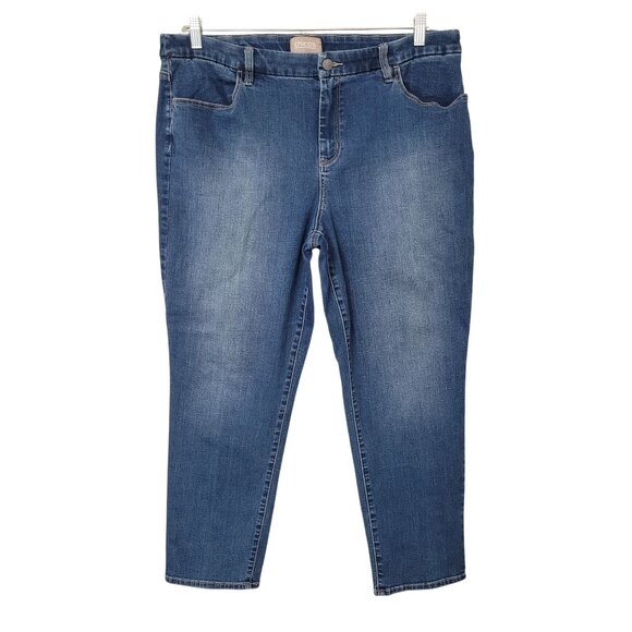 Chico's Denim - Chicos Ankle Jeans Womens Size 3 Medium Wash Stretch Denim